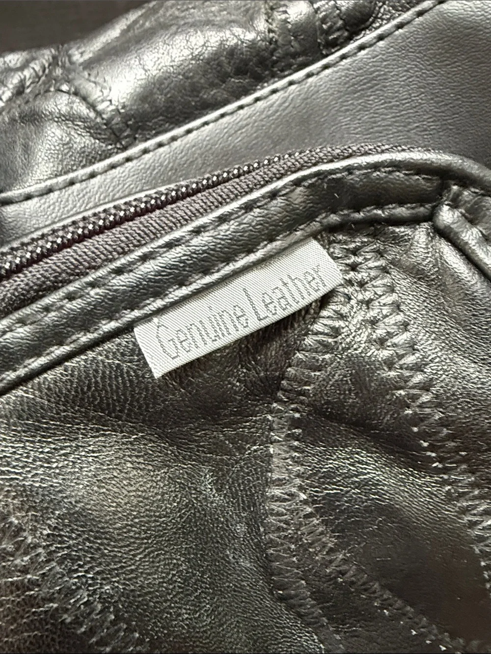 Black Leather Travel Duffle Bag